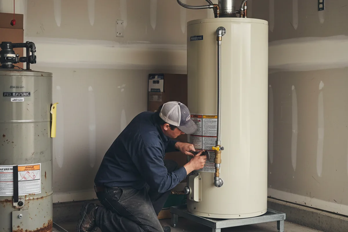 Water heater and shutoff valve replacement in Geraldine